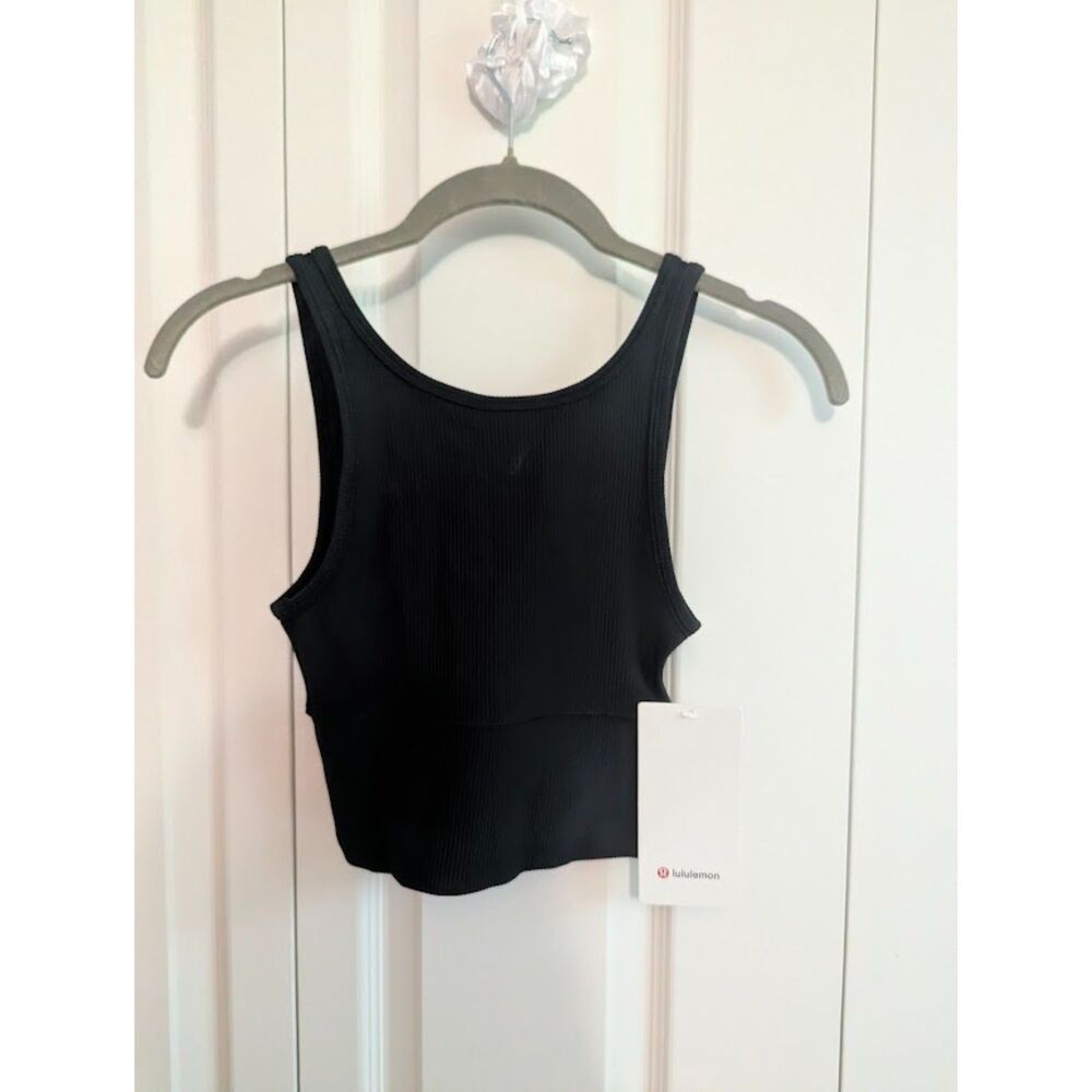 NWT Lululemon Ribbed Power Pivot Tank Black Reversible 0